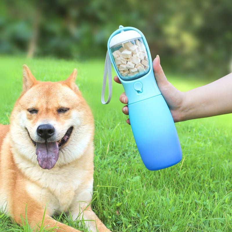 Botella portátil para perros – Bebedero y dispensador 3 en 1