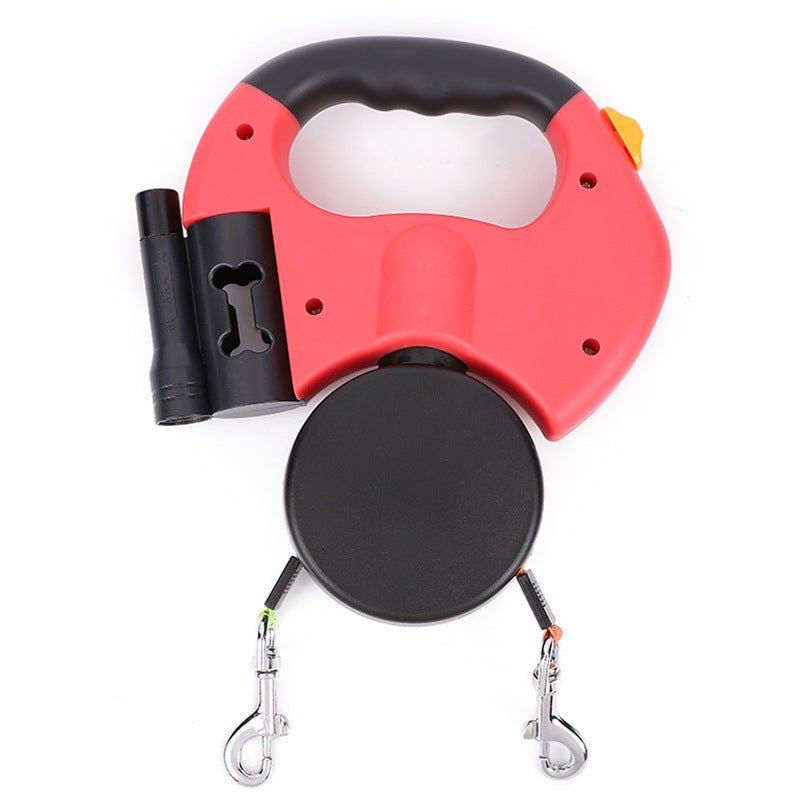 Correa retráctil para perros con luz y giro 360° – Doble reflectante