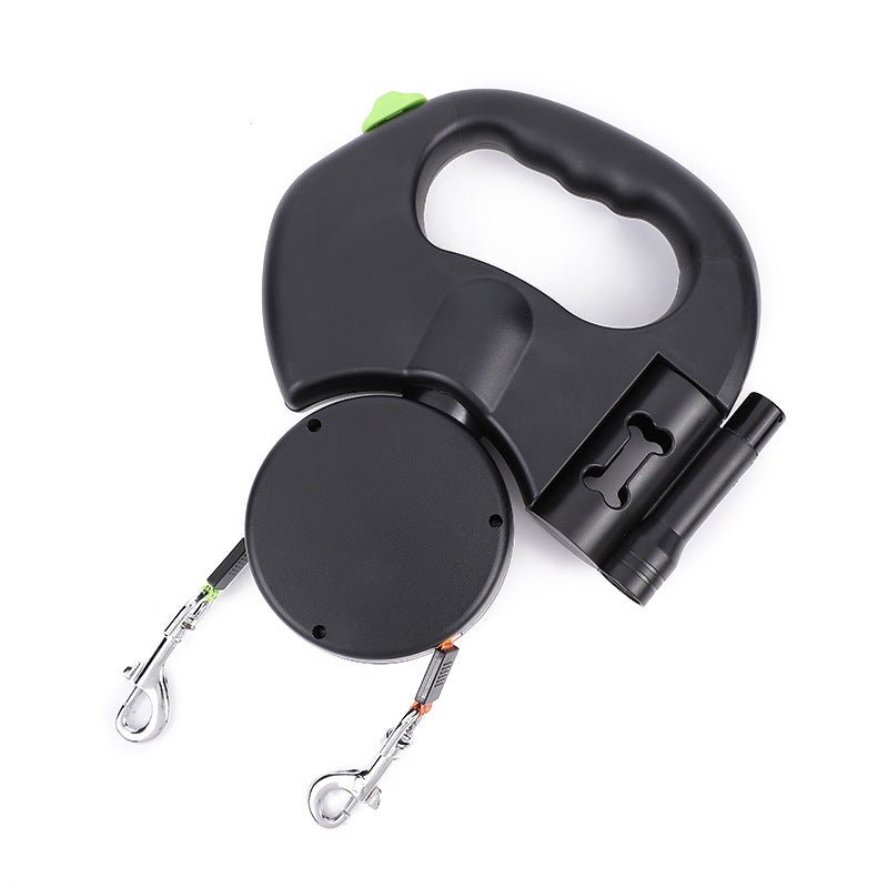 Correa retráctil para perros con luz y giro 360° – Doble reflectante