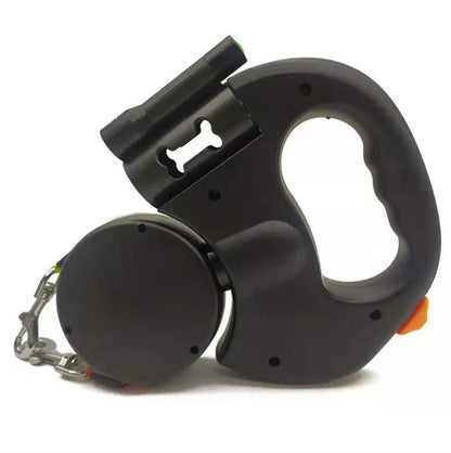 Correa retráctil para perros con luz y giro 360° – Doble reflectante