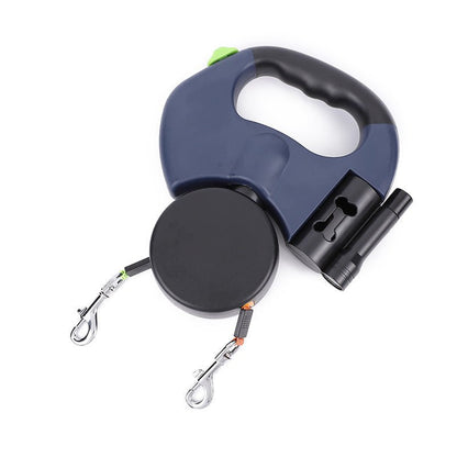 Correa retráctil para perros con luz y giro 360° – Doble reflectante